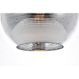 Elegant Lighting Living District Reflection Collection Pendant D9.5In H9.5In Lt:1 Chrome Finish