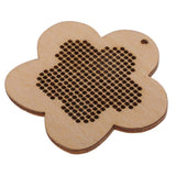 Club BollywoodWood Flower Shape Small Circle Blanks Pendant For Counted Cross Stitch Kit 6 X 6 X 0.4 Cm / 2.36 X 2.36 X 0.16 Inc