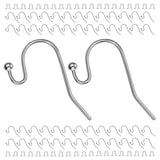BEADNOVA Earwires 300pcs Stainless Steel French Earring Hooks Ball Dot Ear Wire with Backs for Jewelry Making Earring Supplies (