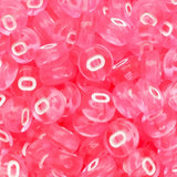 200PCS Letter Beads 4x7mm Acrylic Colorful Transparent Vowel Letter O Beads for Jewelry Making Bracelet