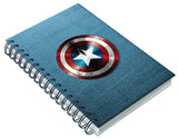 Accuprints Wiro Hard Bound A5 (6 By 9 Inch) Wiro Notebook Diary Ruled 200 Pages80 Gsm Paper PatternBlue Shield Diary