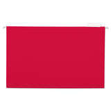 Universal 14218 Hanging File Folders, 1/5 Tab, 11 Point Stock, Legal, Red, 25/Box