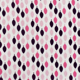 White-Pink-Multi Leaf Printed Stretch Spandex Cotton Jersey Knit Fabric by The Yard, 10yd Length