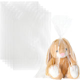Yeaqee 200 Pcs Large Clear Plastic Bags 18 x 24 Flat Poly Plastic Packaging Bags for Bread Dough Clothes Packaging Storage Toy P
