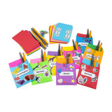 Hygloss 30 Library Card Pockets 3.5X5 Inch - Non-Adhesive Pocket Envelopes - Electric Lime - Classroom Envelope Pockets - Ideal