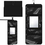 SilTriangle Hanging Toiletry Bag with Mirror for Men Women Travel Kit Large Foldable Beauty Dance Makeup Bag Organizer Storage W