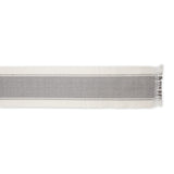 Cool Gray Dobby Stripe Ribbed Table Runner 13X72