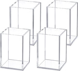 SALEPUSH Stylish Crystal Clear Transparent Pen and pencil Holder For Multi Purpose Use and Office Stationery Items, Cosmetic & M