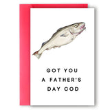 MQMRYeto Fishing Father's Day Card For Dad, Got You A Father's Day Cod, Funny Father's Day Card, Father's Day Card Pun, Fathers 