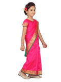Aarika Girls Rani Colour Saari (Sr-20690-Rani-32)
