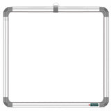 Yajnas 1X1 Feet /28X28 Cm Non Magnetic White Board With Chalk Board, Heavy-Duty Aluminium Frame, Green White Board (Pack Of 1)