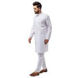 Sojanya (Since 1958 Men'S White Cotton Blend Only Long Kurta Size: M