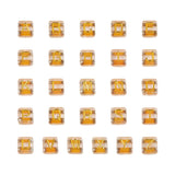 Cheriswelry 400Pcs 8.5mm Rectangle Acrylic Alphabet Beads Transparent A-Z Letter Beads Loose Spacer Beads for DIY Necklace Brace
