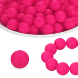HARFINGTON 180Pcs Silicone Beads 9mm Round Rubber Focal Beads Bulk for Pens Keychain Bracelet Necklace DIY Crafts Making, Purple