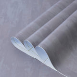 TOTIO Silver Grey Stained Plaster Wallpaper Peel and Stick Modern Industrial Style Wall Paper Roll 16x78inch Bubble-Free Design 