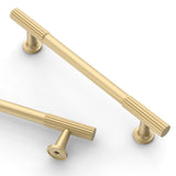 Asidrama 30 Pack 5 Inch(128mm) Brushed Gold Cabinet pulls Kitchen Cabinet Handles, Cabinet Pulls Kitchen Cabinet Hardware for Cu