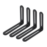 4 PCS Adjustable L-Shape Corner Brace, ULIFESTAR Heavy Duty Thicken Stainless Steel Joint Right Angle Brackets L Slotted Support