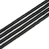 Adabele 43.5 Inch Natural Black Quartz Healing Gemstone 4mm x 2mm Small Heishi Tube Rondelle Beads Gem Stone Spacer (450-480pcs)
