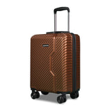 MoveMeant Jetset Small Cabin Suitcase| 55 Cm| 360 Degree 8 Wheels Number Lock Polycarbonate Beige Trolley Bag | Luggage For Tra