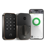 Yale Security Lock 2 Deadbolt with WiFi Connected Physical Keypad, Bronze Smart Entry Door Lock with BackUp Key, YRD410WF10B