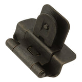Hickory Hardware P5312BI Double Demountable Hinge 1/4 Inch overlay, 3/8 Inch inset SelfClosing Feature with 170 Opening Face