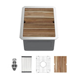 Kichae Kitchen Sink Undermount - 28 Inch Undermount Sink Single Bowl 16 Gauge Stainless Steel Kitchen Sinks Round Corner Basin