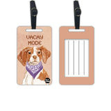 Nutcase Designer Luggage Travel Baggage Tags Single Tag With Name Card Inside Purple Scarf Dog