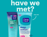 Clean & Clear Deep Action Oil-Free Exfoliating Face Scrub for Deep Pore Cleansing, Cooling Face Wash with Natural Exfoliating Be