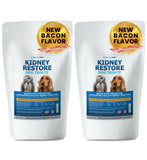 Kidney Restore Bacon Flavor Dog Treats: Low Protein Dog Treats for Kidney Function Renal Friendly Low Protein 2-Pack