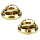 FarBoat 2pcs Recessed Flush Pulls Round Embeded Hidden Concealed Handles for Cabinet Door Closet Cupboard (74mm/2.9inch OD Gold)