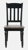 Jofran Madison County Reclaimed Solid Wood Slatback Farmhouse Dining Chair (Set Of 2), Vintage Black