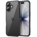 JETech Case for iPhone 17 6.3-Inch, Non-Yellowing Shockproof Phone Bumper Cover, Anti-Scratch Clear Back (Black)