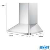 24 Wide Wall-Mounted Range Hood, Ada-Compliant