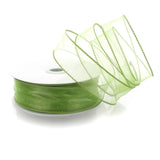 Ribbon Traditions 1.5 Wired Sheer Organza Ribbon Apple Green 50 Yards