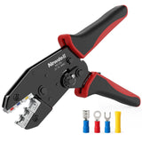 Newdeli Wire Crimping Tool for Insulated Wire Connectors - AWG 22-10 Ratchet Wire Crimper Tool Electrical Wire Terminal Connecto