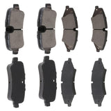 AUTOMUTO 8PCS Front & Rear Semi-Metallic Disc Brake Pads Set D1099 D1479 For Land Rover LR4 2010-2016,For Land Rover Range Rover