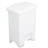 Safco Products 9710WH Plastic StepOn Waste Receptacle, 4Gallon, White