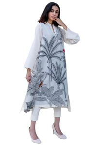 Gosriki Women'S Cotton Blend Straight Printed Kurta With Pant (Nabhita White-Gs_M_White_Medium),White,,B0D5VKWWRX