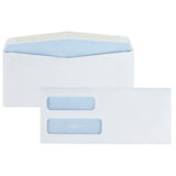 Quality Park #10 Double Window Envelope, Regular Gum, 500 Envelopes (24550), White Wove