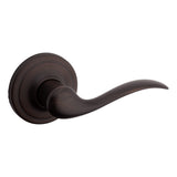 Kwikset Tustin Dummy Door Handle, Single Sided Lever for Closets, French Double Doors, and Pantry, Venetian Bronze NonTurning R
