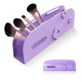 Meokkaebi Travel Silicone Makeup Brush Holder with Breathable Lightweight Cosmetic Organizer Bag - Portable, Stylish, Versatile 
