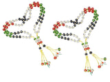 Palestine Flag Beads[ 48 Pack] Palestine MAP Large Glass Tasbeeh-Misbaha-Rosary-Jerusalem-Al Aqsa-Dome Of Rock-QUDS Islamic Favo