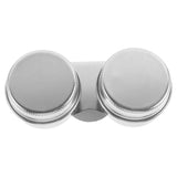 TEHAUX Stainless Steel Double Palette Cups Lid Mixing and Brush Washing for Artists Portable and Design for Oil Painting for Stu