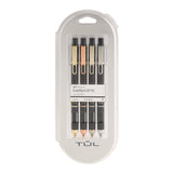 TUL BP Series Retractable Ballpoint Pens, Mixed Metals, Medium Point, 1.0 mm, Black Barrel, Black Ink, Pack Of 4 Pens