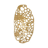 Dekulture Modern Handcrafted Oval Tray (Gold): Decorative Centerpiece For Home Decor, Weddings, & Holidays (11.5X6X1.5)