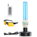 36Watts UV Sanitizer Lamp with Remote Control Powerful Ozone UVC Light with E26 Base for Basement/Bedroom/Kitchen/Office/Storeho