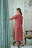 Gosriki Women'S Cotton Blend Floral Printed Straight Kurta With Pants & Dupatta (Tasya Red_S-Gs_Red_Small),Red,,B0BPT82G8Z
