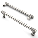 Asidrama 10 Pack 7.5 Inch(192mm) Brushed Satin Nickel Cabinet Pulls Knurled Cabinet Handles Cupboard Handles Kitchen Cabinet Har