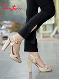 Shoetopia Women'S Girls-Heel-1805 Heeled Sandal-4 Kids Uk (Girls-Heel-1805-Cream)-Eu37,Cream,4,B0D4VQN7RT