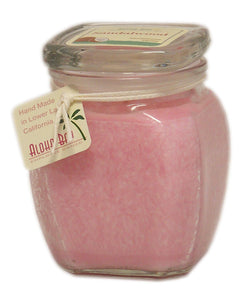 Aloha Bay Coconut Wax Square Top Jars - 60 hour burn time (13.5 oz, Sandalwood - Pink - Sandalwood, Vanilla)